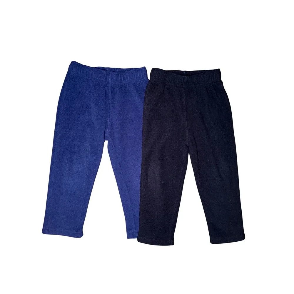 The Children's Place 2 Pack Fleece Sweatpants Kids 3T Blue Black Elastic Waist